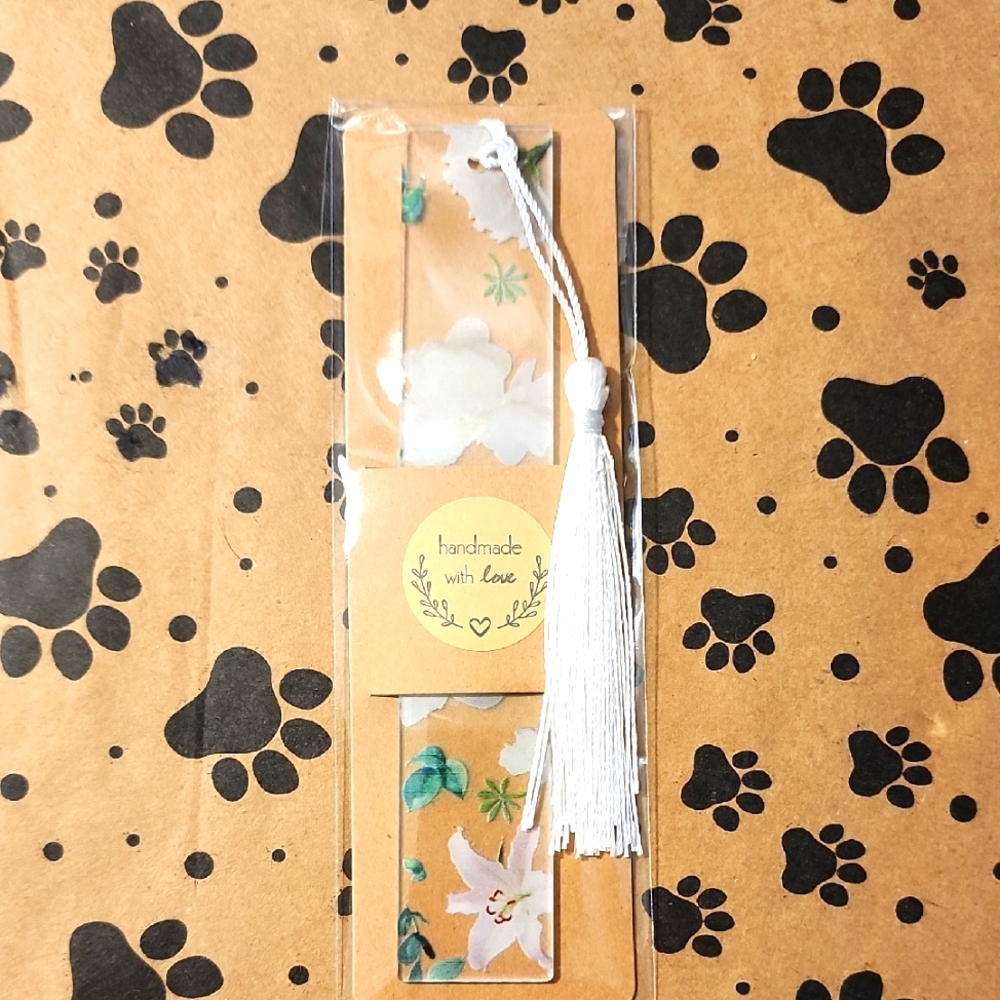 Floral Bookmark with Tassel